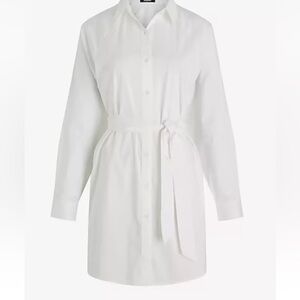 NWT Express Boyfriend Poplin Portofino Shirt Dress